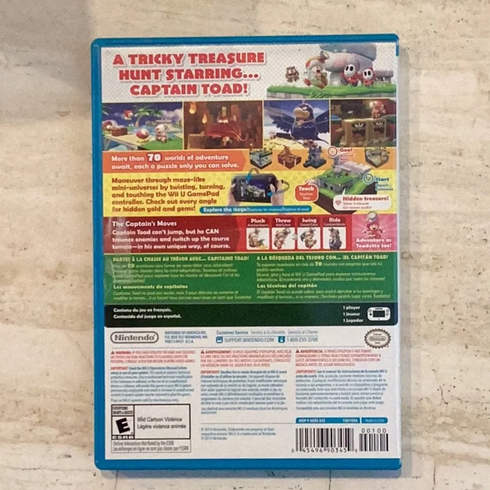 Captain Toad Treasure Tracker Nintendo Wii U Game CIB Tested